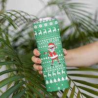 Funny Santa Claus Christmas Skinny Tumbler Xmas Holiday Patterns - Wonder Print Shop