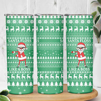 Funny Santa Claus Christmas Skinny Tumbler Xmas Holiday Patterns - Wonder Print Shop