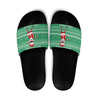Funny Santa Claus Christmas Slide Sandals Xmas Holiday Patterns - Wonder Print Shop