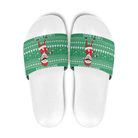 Funny Santa Claus Christmas Slide Sandals Xmas Holiday Patterns - Wonder Print Shop