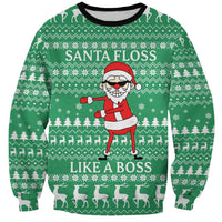 Funny Santa Claus Christmas Sweatshirt Xmas Holiday Patterns - Wonder Print Shop