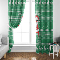Funny Santa Claus Christmas Window Curtain Xmas Holiday Patterns - Wonder Print Shop