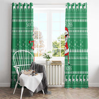 Funny Santa Claus Christmas Window Curtain Xmas Holiday Patterns - Wonder Print Shop