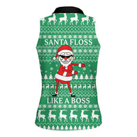 Funny Santa Claus Christmas Women Sleeveless Polo Shirt Xmas Holiday Patterns - Wonder Print Shop