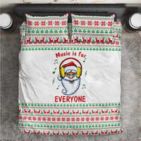 Funny Santa Music Is For Everyone Christmas Bedding Set Xmas Holiday Patterns - Wonder Print Shop