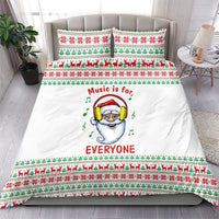 Funny Santa Music Is For Everyone Christmas Bedding Set Xmas Holiday Patterns - Wonder Print Shop