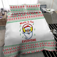 Funny Santa Music Is For Everyone Christmas Bedding Set Xmas Holiday Patterns - Wonder Print Shop
