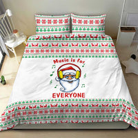 Funny Santa Music Is For Everyone Christmas Bedding Set Xmas Holiday Patterns - Wonder Print Shop