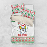 Funny Santa Music Is For Everyone Christmas Bedding Set Xmas Holiday Patterns - Wonder Print Shop
