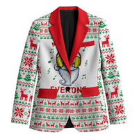 Funny Santa Music Is For Everyone Christmas Blazer Xmas Holiday Patterns - Wonder Print Shop