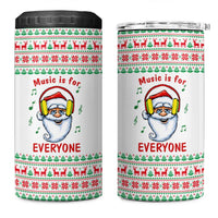 Funny Santa Music Is For Everyone Christmas 4 in 1 Can Cooler Tumbler Xmas Holiday Patterns - Wonder Print Shop