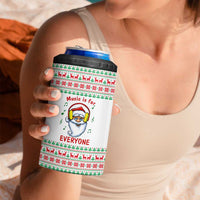 Funny Santa Music Is For Everyone Christmas 4 in 1 Can Cooler Tumbler Xmas Holiday Patterns - Wonder Print Shop