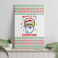 Funny Santa Music Is For Everyone Christmas Canvas Wall Art Xmas Holiday Patterns - Wonder Print Shop