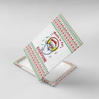 Funny Santa Music Is For Everyone Christmas Canvas Wall Art Xmas Holiday Patterns - Wonder Print Shop