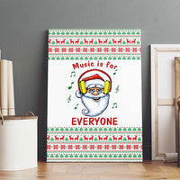 Funny Santa Music Is For Everyone Christmas Canvas Wall Art Xmas Holiday Patterns - Wonder Print Shop