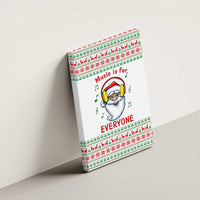 Funny Santa Music Is For Everyone Christmas Canvas Wall Art Xmas Holiday Patterns - Wonder Print Shop