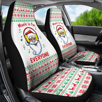 Funny Santa Music Is For Everyone Christmas Car Seat Cover Xmas Holiday Patterns - Wonder Print Shop