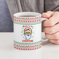 Funny Santa Music Is For Everyone Christmas Ceramic Mug Xmas Holiday Patterns - Wonder Print Shop