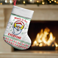 Funny Santa Music Is For Everyone Christmas Stocking Xmas Holiday Patterns - Wonder Print Shop