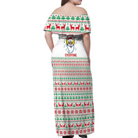 Funny Santa Music Is For Everyone Christmas Family Matching Off Shoulder Maxi Dress and Hawaiian Shirt Xmas Holiday Patterns - Wonder Print Shop