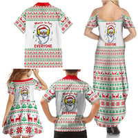 Funny Santa Music Is For Everyone Christmas Family Matching Summer Maxi Dress and Hawaiian Shirt Xmas Holiday Patterns - Wonder Print Shop