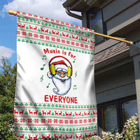 Funny Santa Music Is For Everyone Christmas Garden Flag Xmas Holiday Patterns - Wonder Print Shop