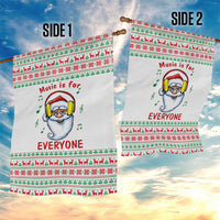 Funny Santa Music Is For Everyone Christmas Garden Flag Xmas Holiday Patterns - Wonder Print Shop