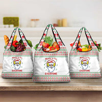 Funny Santa Music Is For Everyone Christmas Grocery Bag Xmas Holiday Patterns - Wonder Print Shop