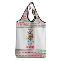 Funny Santa Music Is For Everyone Christmas Grocery Bag Xmas Holiday Patterns - Wonder Print Shop