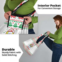 Funny Santa Music Is For Everyone Christmas Grocery Bag Xmas Holiday Patterns - Wonder Print Shop
