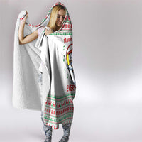 Funny Santa Music Is For Everyone Christmas Hooded Blanket Xmas Holiday Patterns - Wonder Print Shop