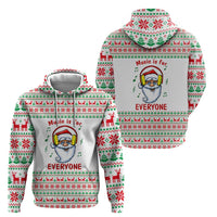 Funny Santa Music Is For Everyone Christmas Hoodie Xmas Holiday Patterns - Wonder Print Shop