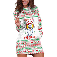 Funny Santa Music Is For Everyone Christmas Hoodie Dress Xmas Holiday Patterns - Wonder Print Shop
