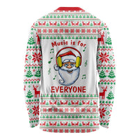 Funny Santa Music Is For Everyone Christmas Long Sleeve Shirt Xmas Holiday Patterns - Wonder Print Shop