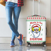 Funny Santa Music Is For Everyone Christmas Luggage Cover Xmas Holiday Patterns - Wonder Print Shop