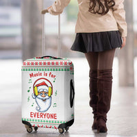 Funny Santa Music Is For Everyone Christmas Luggage Cover Xmas Holiday Patterns - Wonder Print Shop