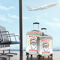 Funny Santa Music Is For Everyone Christmas Luggage Cover Xmas Holiday Patterns - Wonder Print Shop