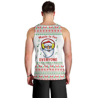 Funny Santa Music Is For Everyone Christmas Men Tank Top Xmas Holiday Patterns - Wonder Print Shop