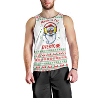 Funny Santa Music Is For Everyone Christmas Men Tank Top Xmas Holiday Patterns - Wonder Print Shop