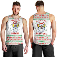Funny Santa Music Is For Everyone Christmas Men Tank Top Xmas Holiday Patterns - Wonder Print Shop