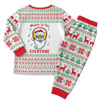 Funny Santa Music Is For Everyone Christmas Pajama Set Xmas Holiday Patterns - Wonder Print Shop