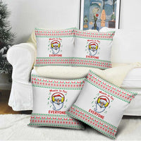 Funny Santa Music Is For Everyone Christmas Pillow Cover Xmas Holiday Patterns - Wonder Print Shop