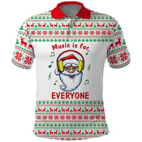 Funny Santa Music Is For Everyone Christmas Polo Shirt Xmas Holiday Patterns - Wonder Print Shop