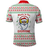 Funny Santa Music Is For Everyone Christmas Polo Shirt Xmas Holiday Patterns - Wonder Print Shop