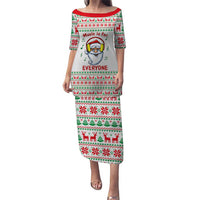 Funny Santa Music Is For Everyone Christmas Puletasi Xmas Holiday Patterns - Wonder Print Shop