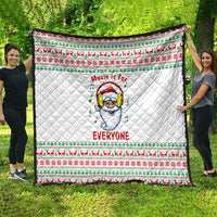 Funny Santa Music Is For Everyone Christmas Quilt Xmas Holiday Patterns - Wonder Print Shop