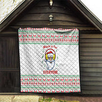 Funny Santa Music Is For Everyone Christmas Quilt Xmas Holiday Patterns - Wonder Print Shop