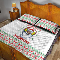 Funny Santa Music Is For Everyone Christmas Quilt Bed Set Xmas Holiday Patterns - Wonder Print Shop