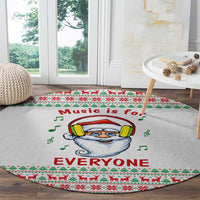 Funny Santa Music Is For Everyone Christmas Round Carpet Xmas Holiday Patterns - Wonder Print Shop