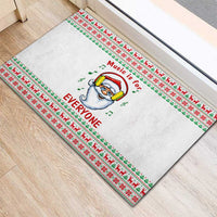 Funny Santa Music Is For Everyone Christmas Rubber Doormat Xmas Holiday Patterns - Wonder Print Shop